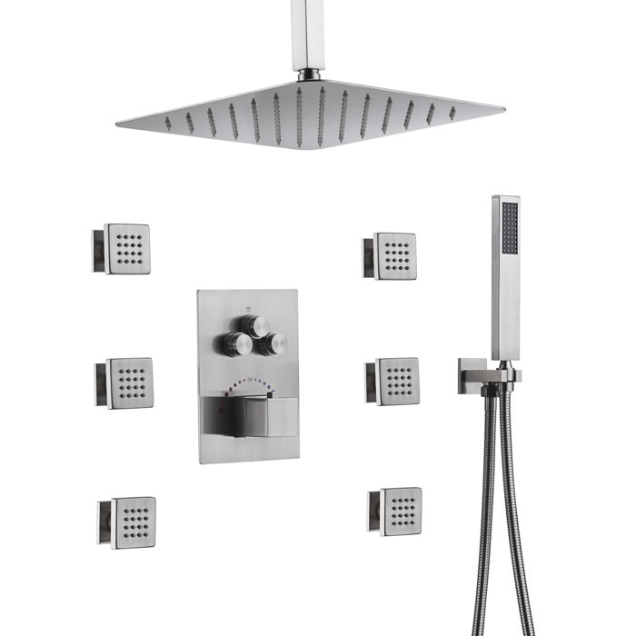 Wonderland America Thermostatic Complete Shower System with Roughin